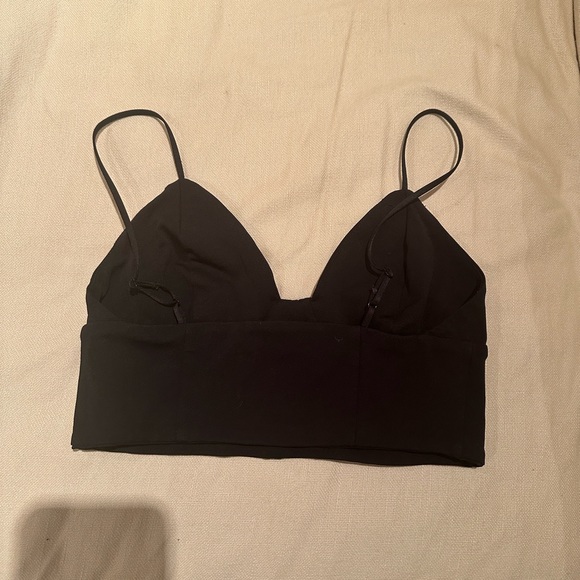 ARITZIA Wilfred Free Ling Bustier Crop Top Blk Sz 4 - Picture 3 of 8
